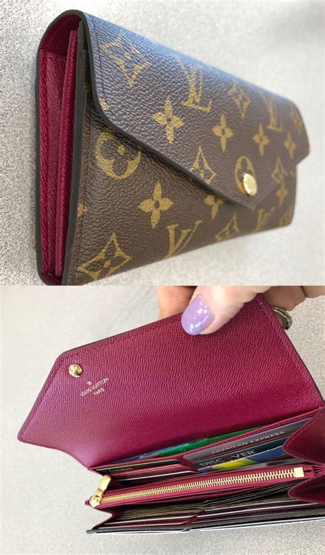 lv sarah monogram wallet